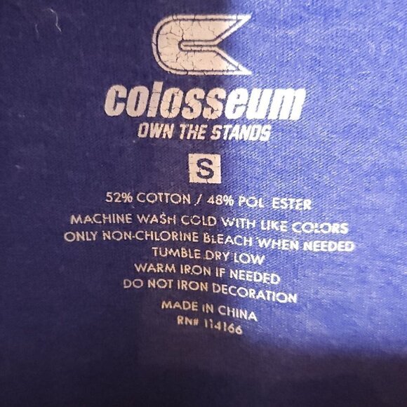 Colosseum University Of Kansas Jayhawks Blue Short Sleeve Shirt Small - Picture 4 of 4